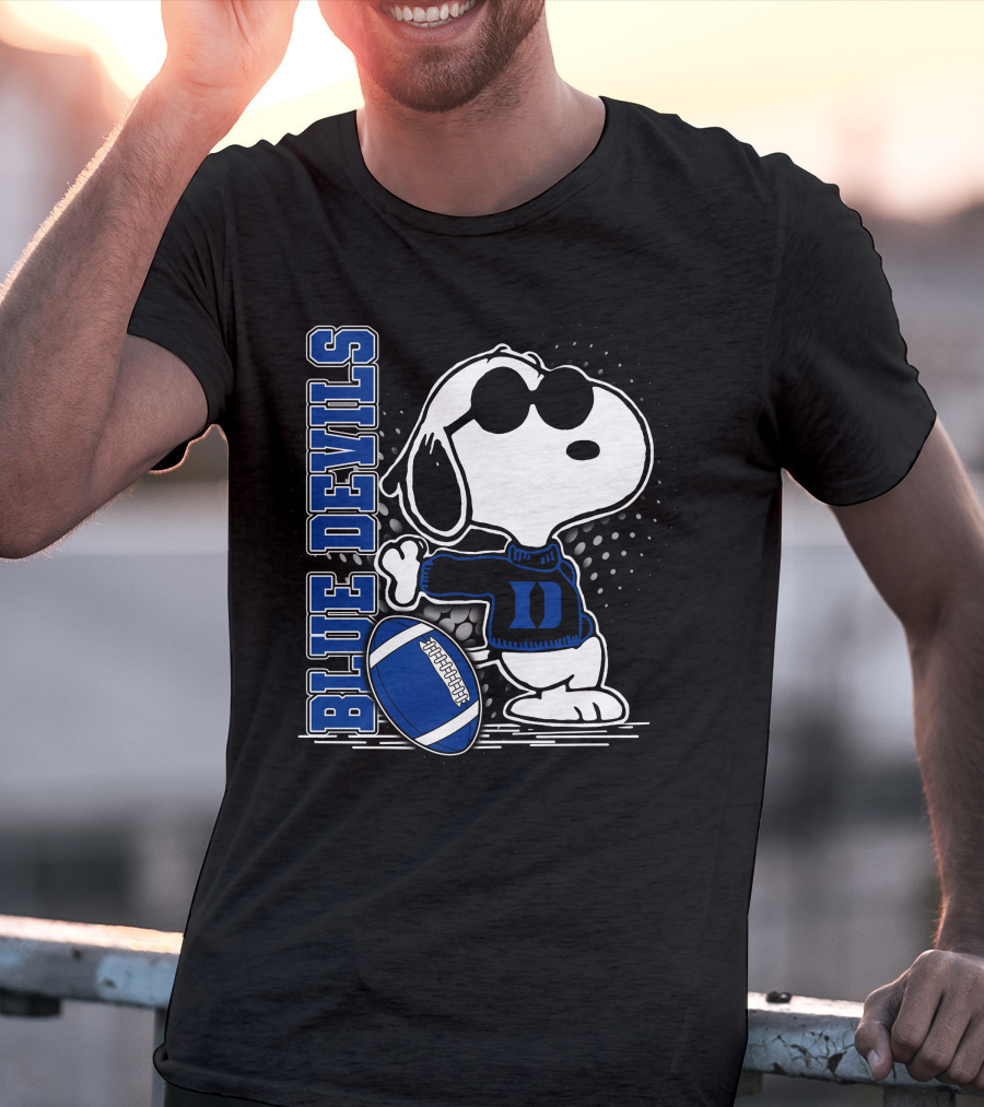 Snoopy Football Style Blue Devils T-Shirt