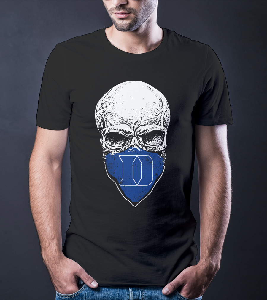 Duke Blue Devils D Logo Skull T-Shirt