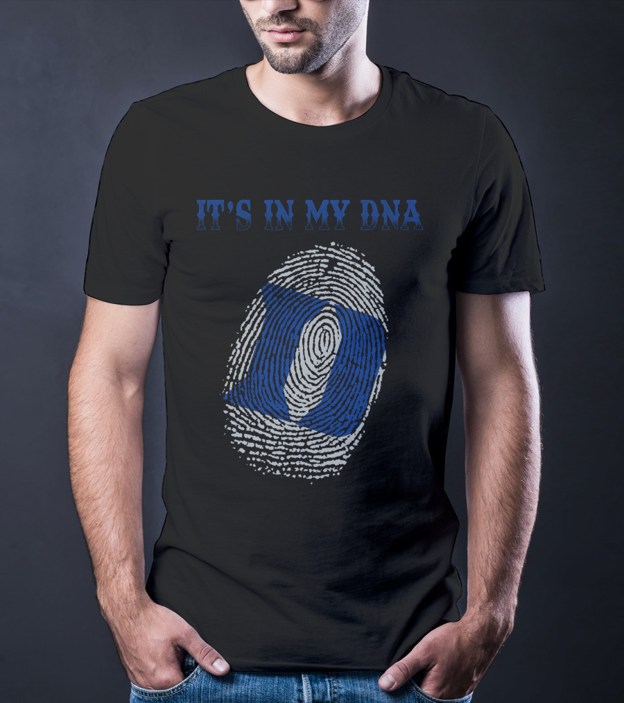 It's In My Dna Duke Blue Devils Fingerprint T-Shirt