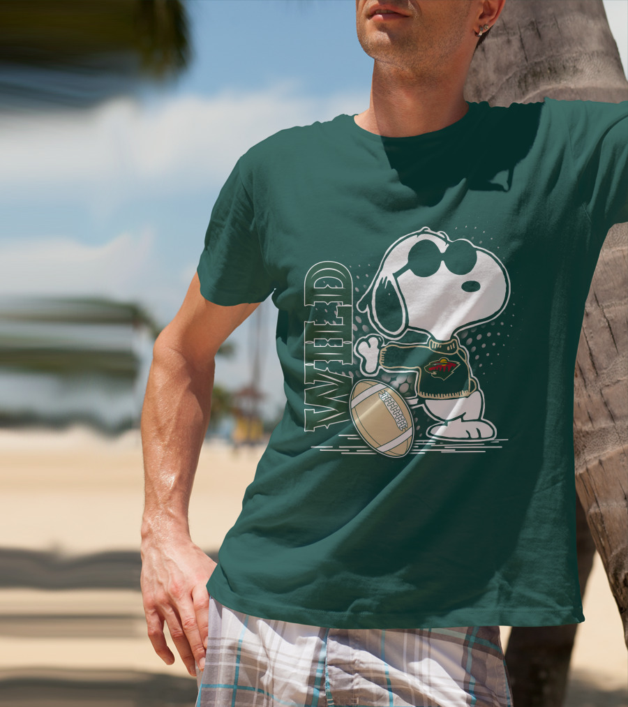 Minnesota Wild Snoopy Sports Icon Cozy Sweater Football T-Shirt