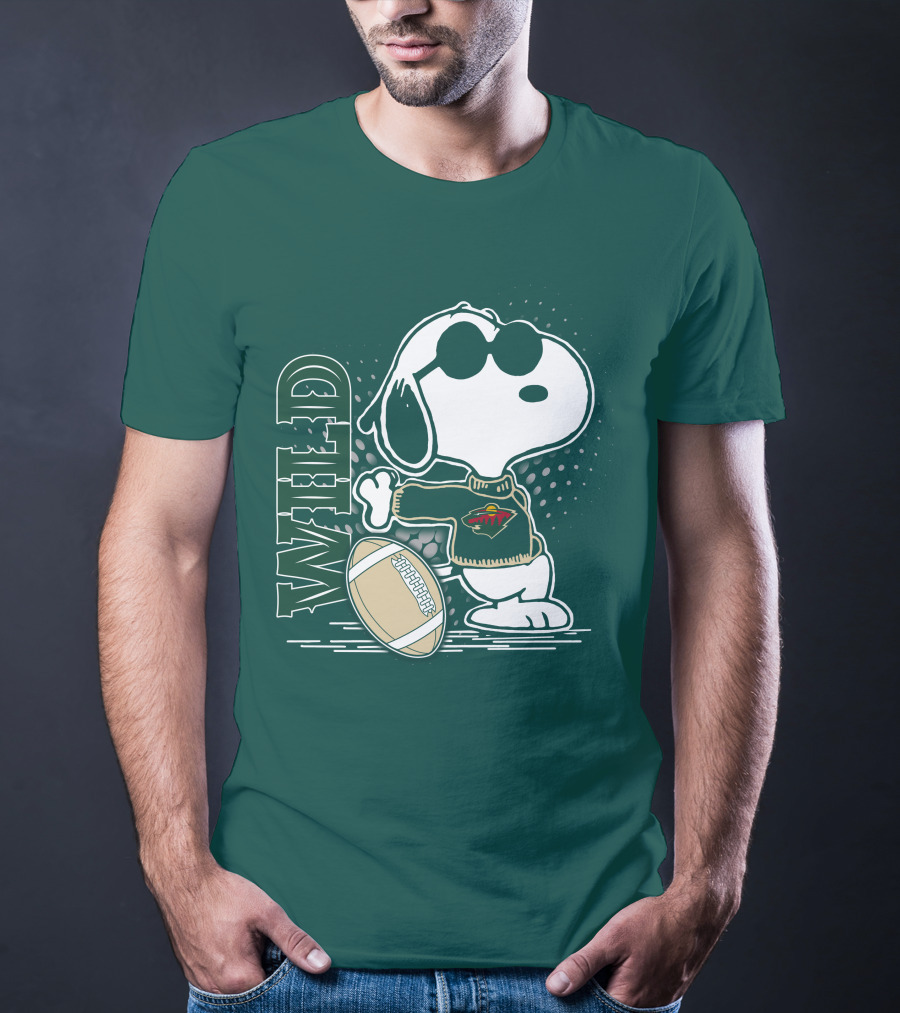Minnesota Wild Snoopy Sports Icon Cozy Sweater Football T-Shirt