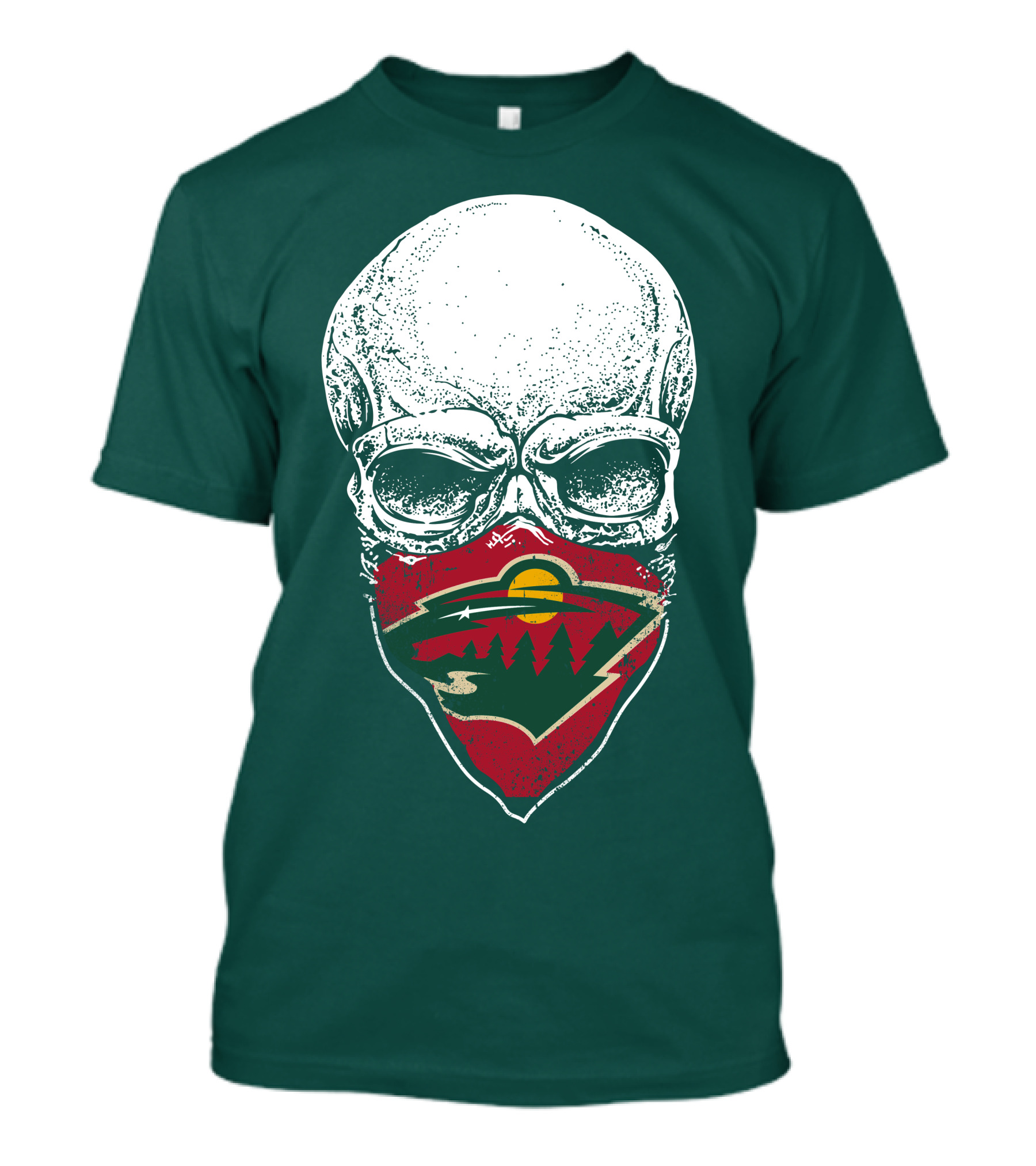 Minnesota Wild Skull Logo Bandana T-Shirt