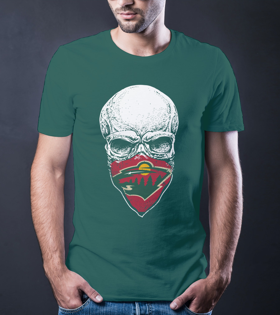 Minnesota Wild Skull Logo Bandana T-Shirt