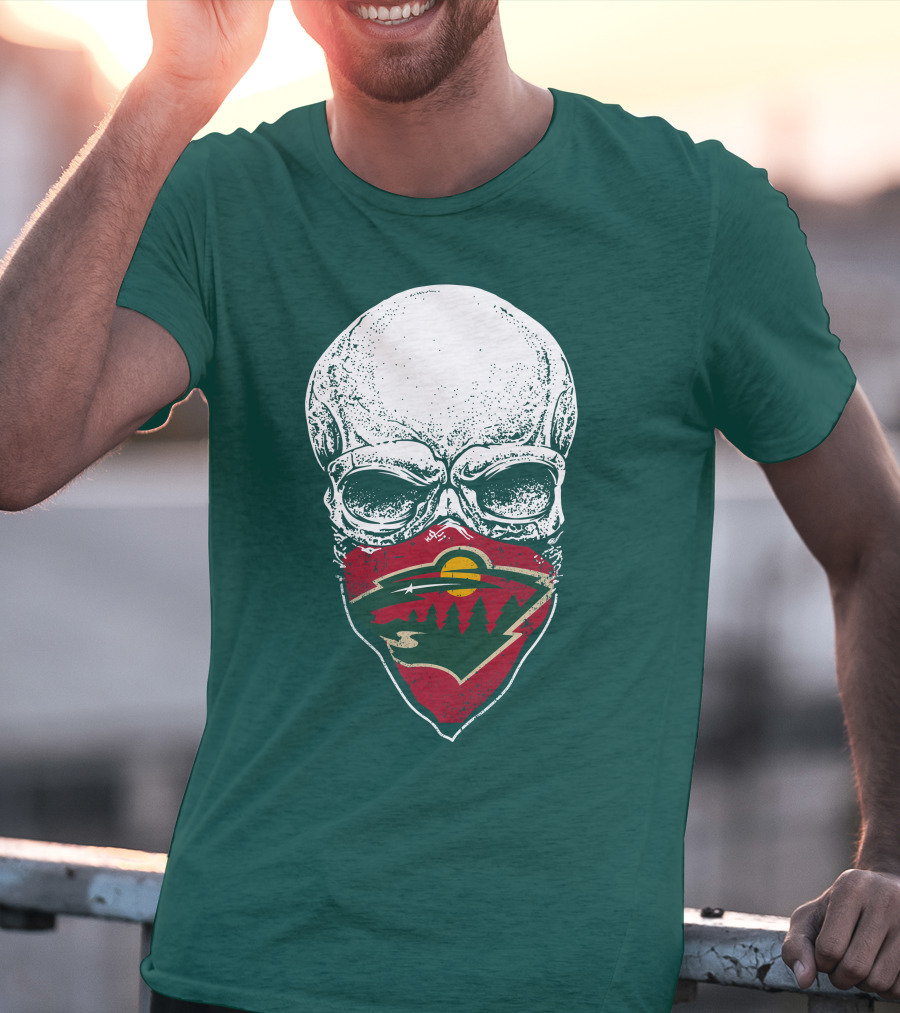 Minnesota Wild Skull Logo Bandana T-Shirt