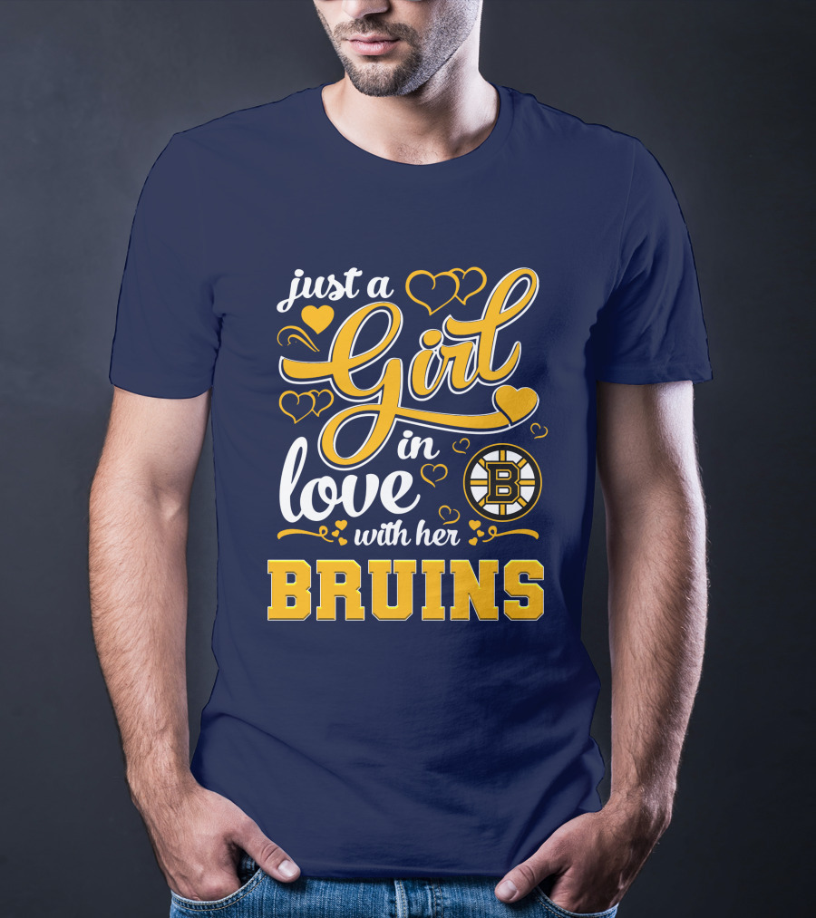 Just A Girl In Love With Her Boston Bruins T-Shirt