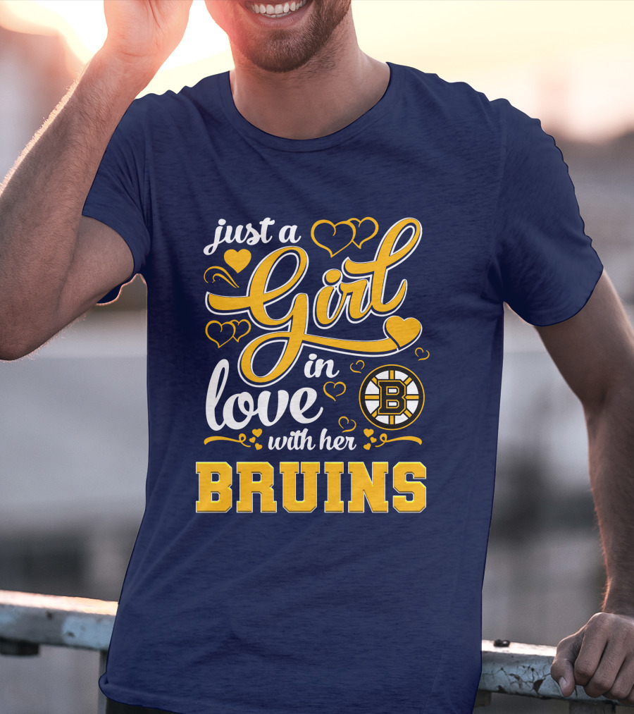 Just A Girl In Love With Her Boston Bruins T-Shirt
