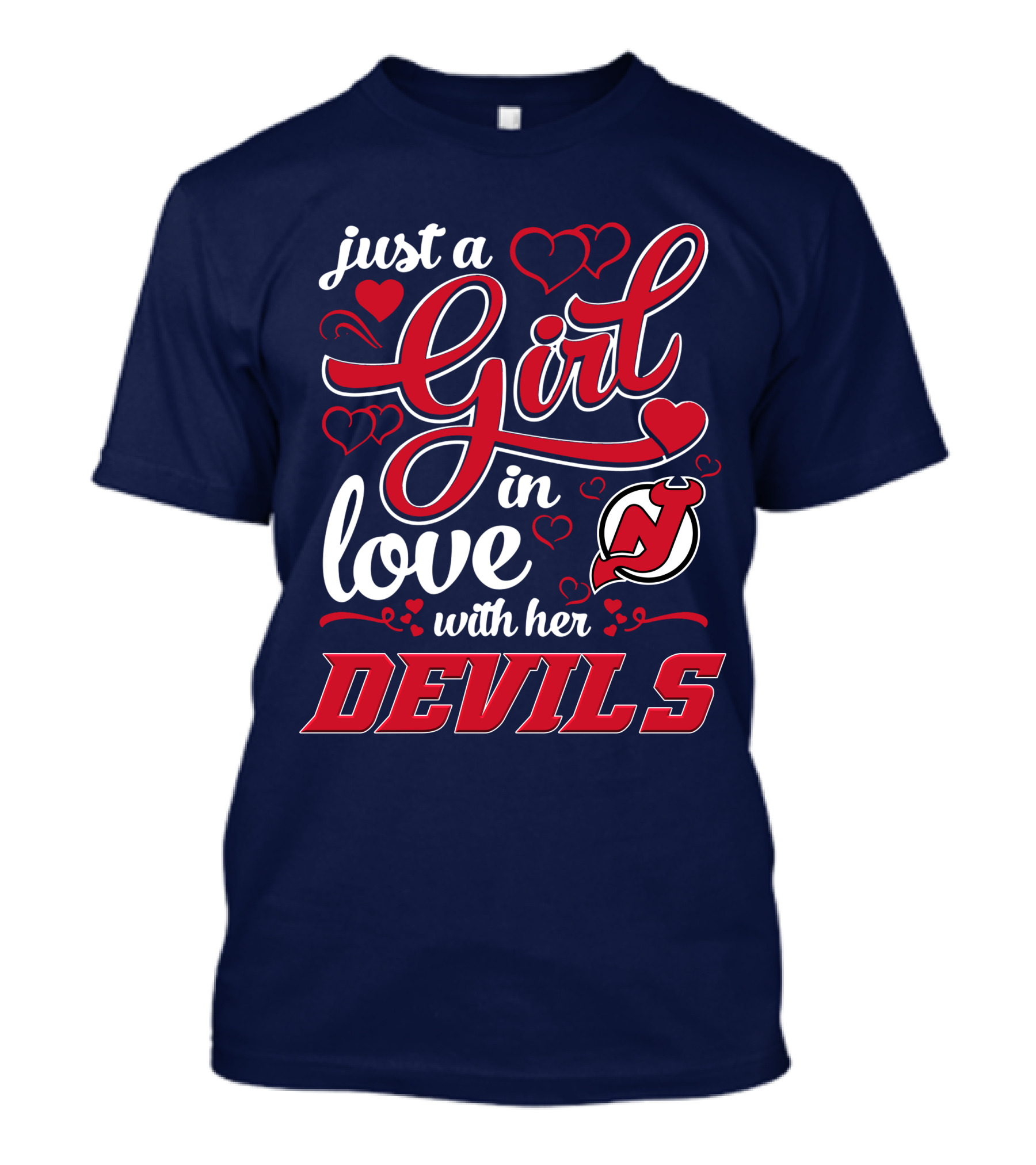 Just A Girl In Love With Her New Jersey Devils T-Shirt