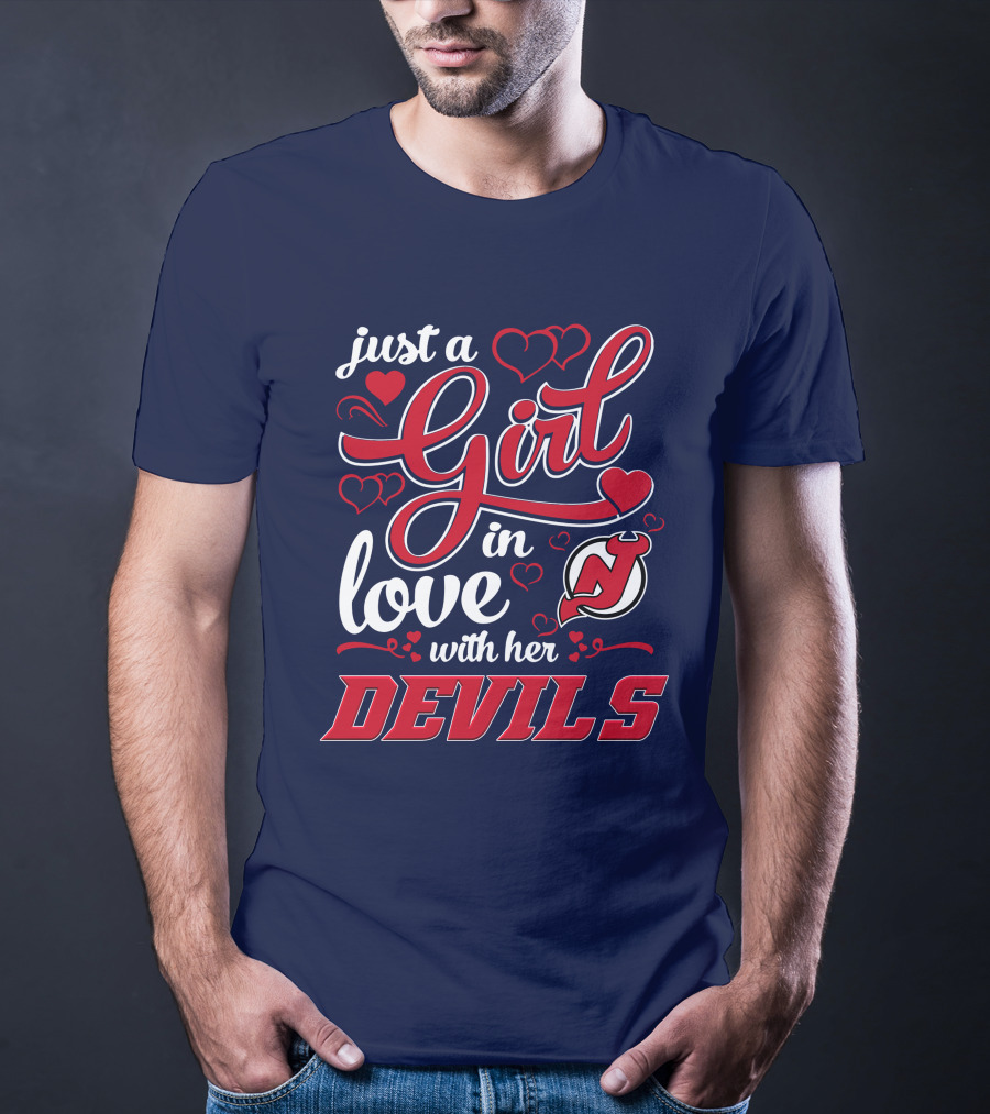 Just A Girl In Love With Her New Jersey Devils T-Shirt