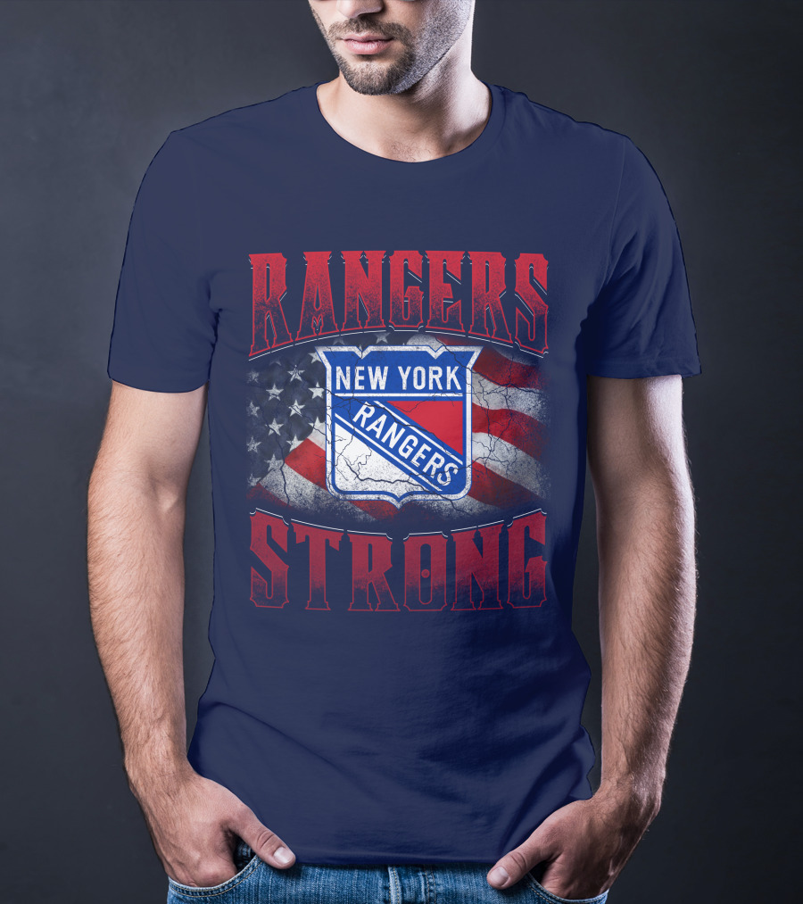 Rangers Strong New York American Flag T-Shirt