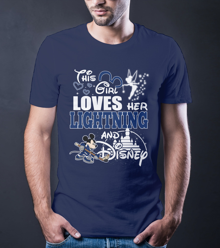 This Girl Loves Her Tampa Bay Lightning And Disney T-Shirt