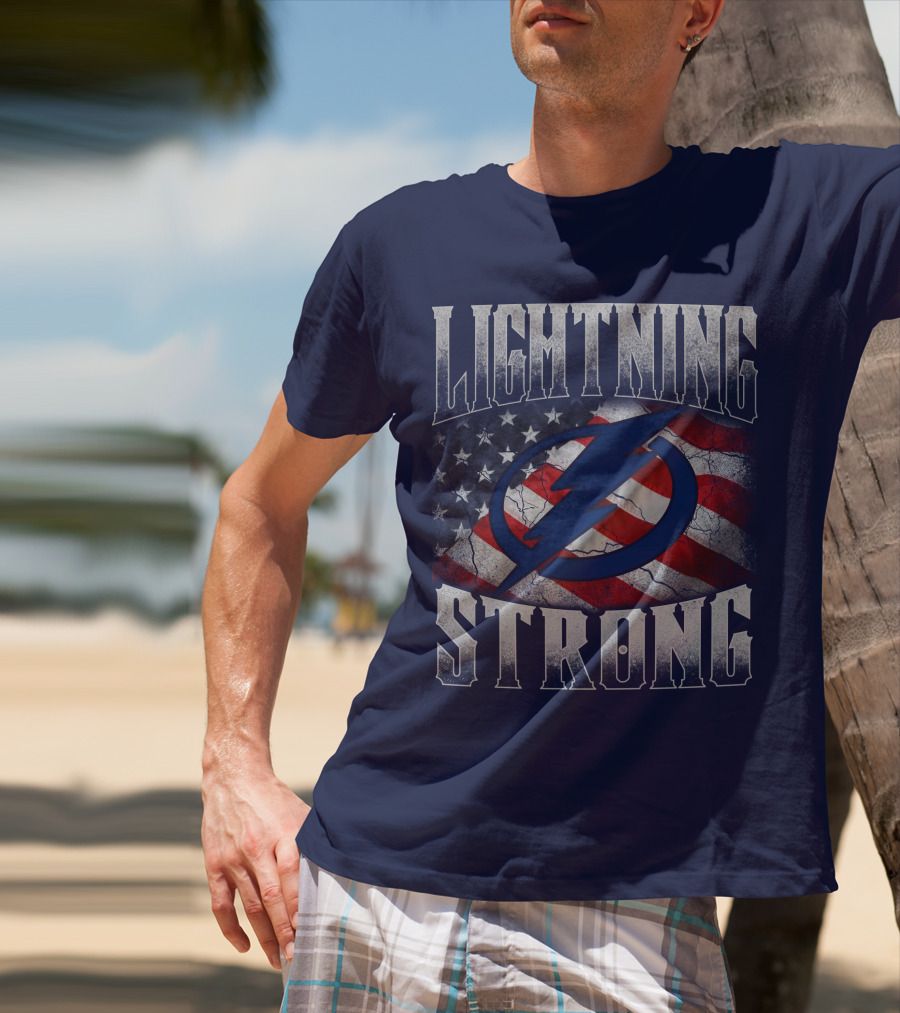 Lightning Strong Tampa Bay Flag T-Shirt