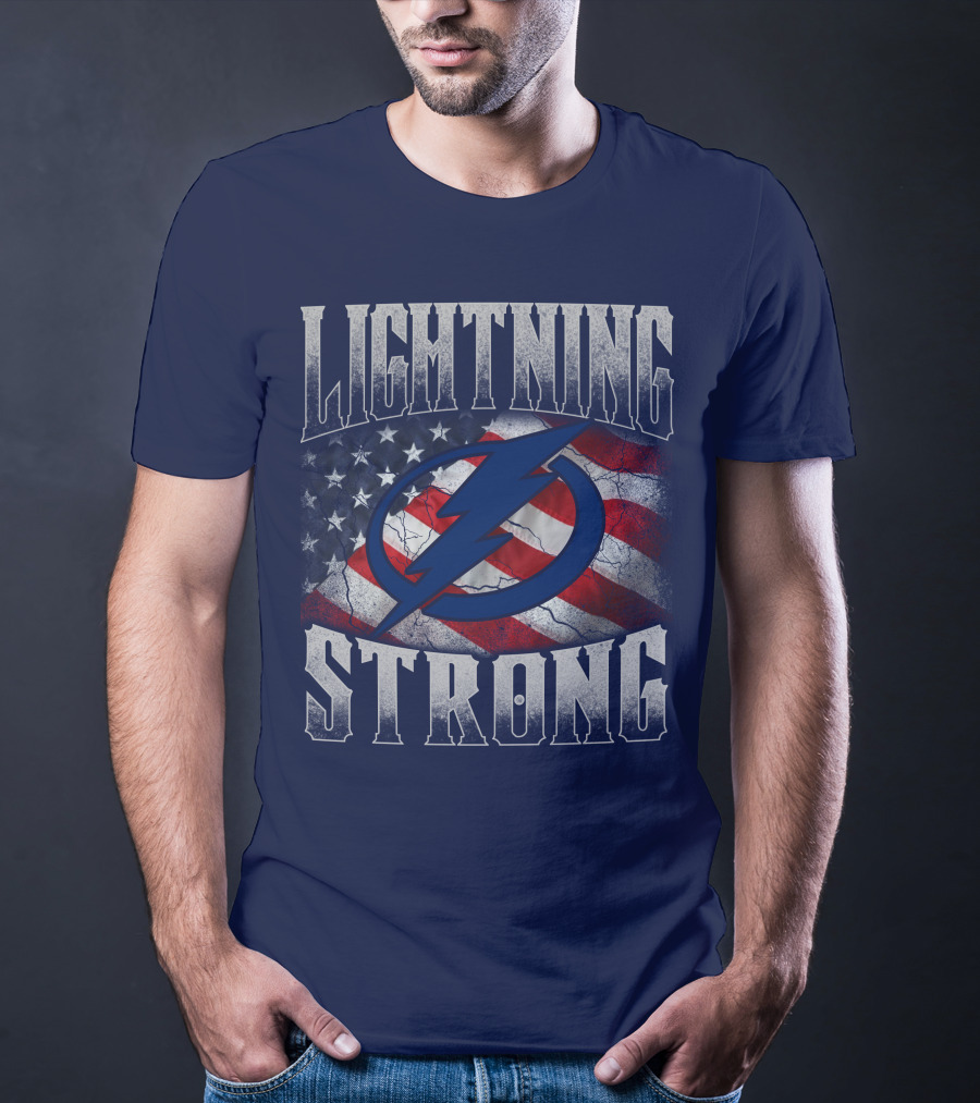 Lightning Strong Tampa Bay Flag T-Shirt