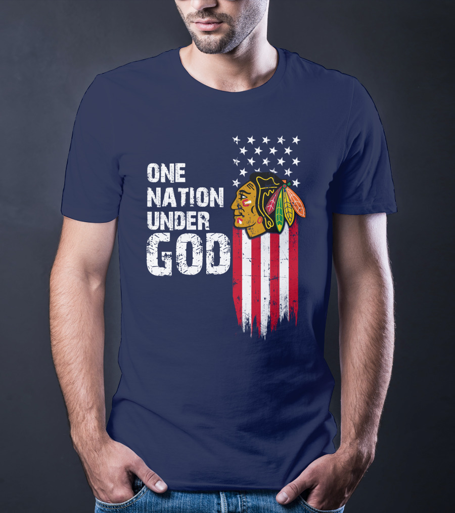 Chicago Blackhawks One Nation Under God T-Shirt