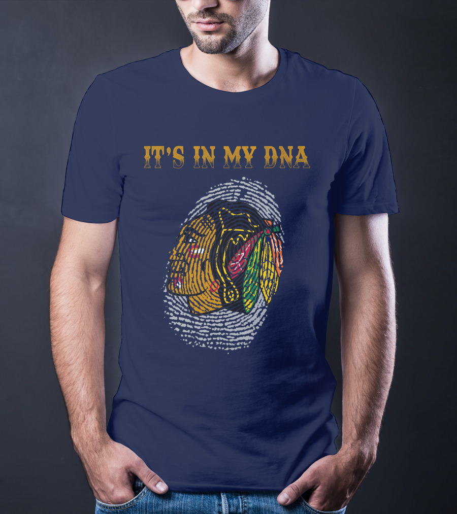 Chicago Blackhawks It's In My Dna Fingerprint T-Shirt