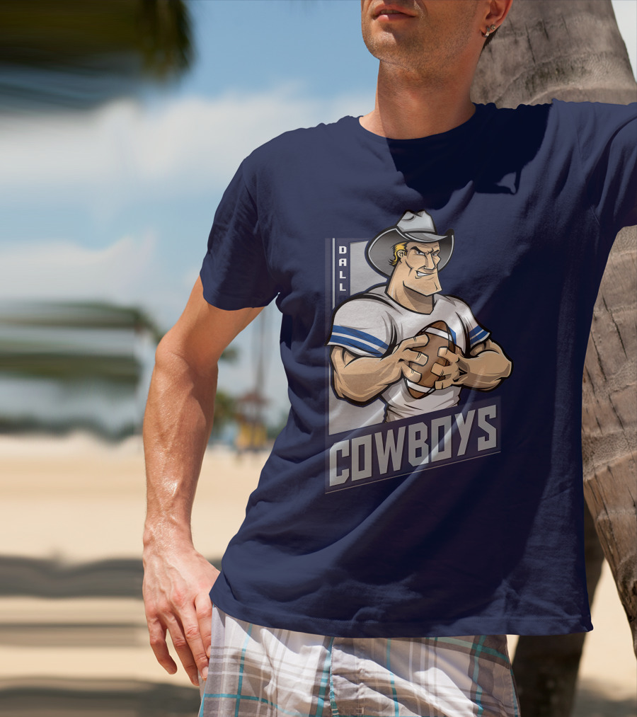 Dallas Cowboys Football Cartoon Character T-Shirt