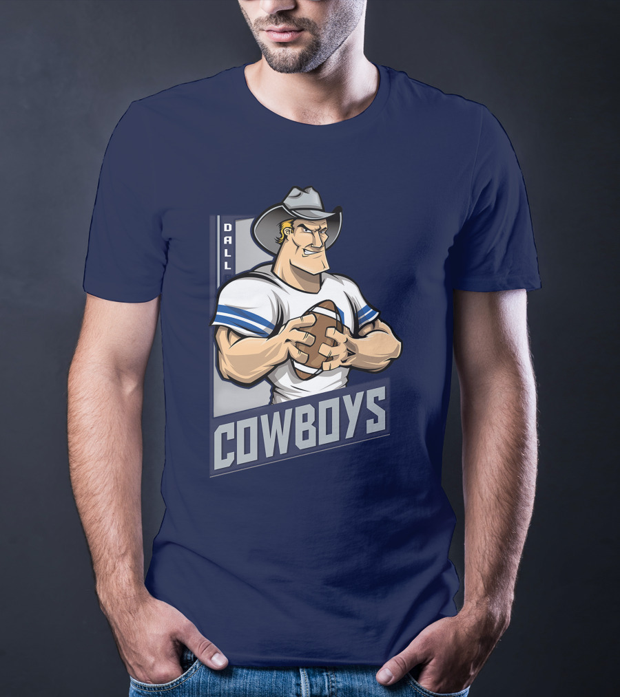 Dallas Cowboys Football Cartoon Character T-Shirt