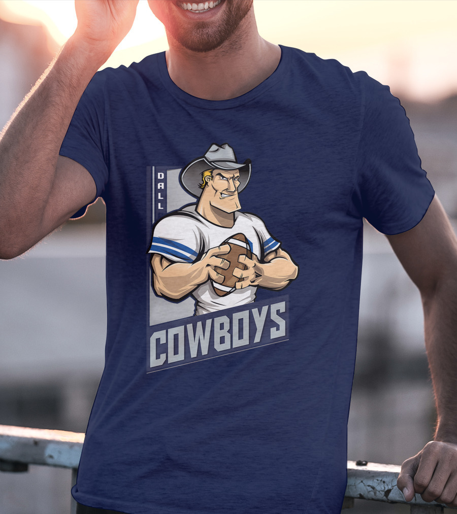 Dallas Cowboys Football Cartoon Character T-Shirt