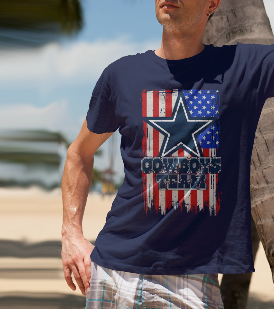 Cowboys Team Usa Flag Star T-Shirt