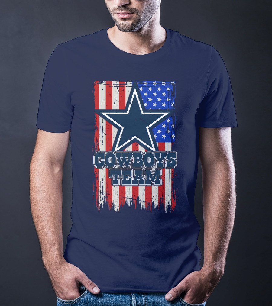 Cowboys Team Usa Flag Star T-Shirt