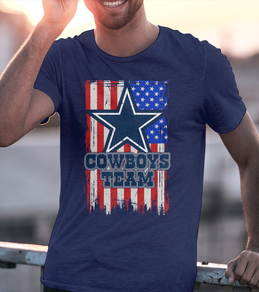 Cowboys Team Usa Flag Star T-Shirt