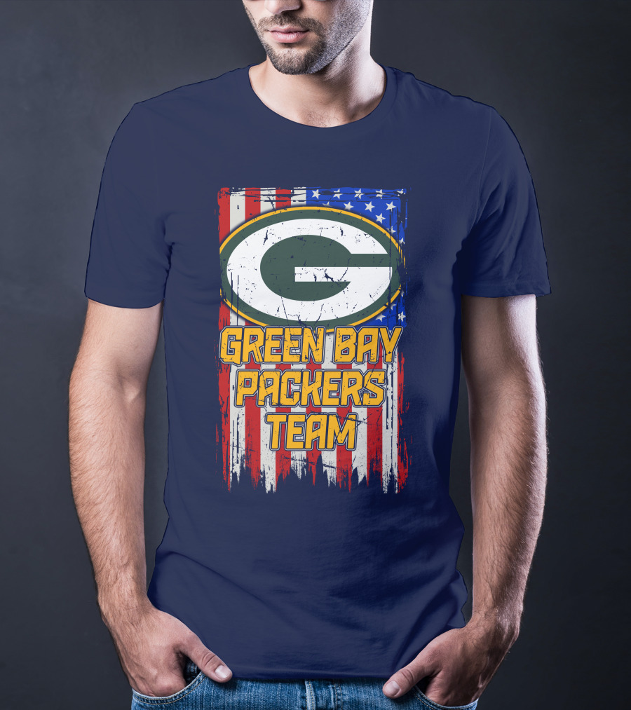 Green Bay Packers Team Flag T-Shirt