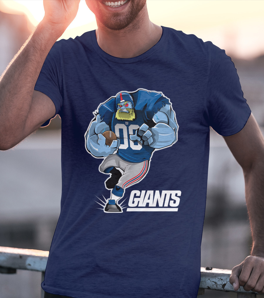 New York Giants Giants 98 Football Player Cartoon T-Shirt