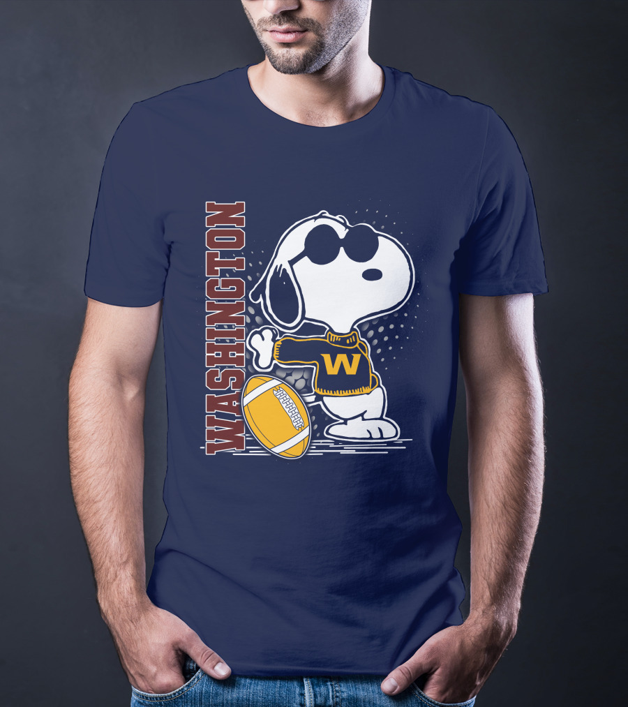 Snoopy Washington Football W Sweater Sunglasses T-Shirt