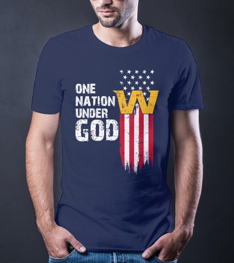 One Nation Under God Washington Usa Flag T-Shirt