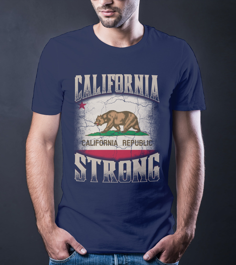 California Republic Strong Bear Flag T-Shirt