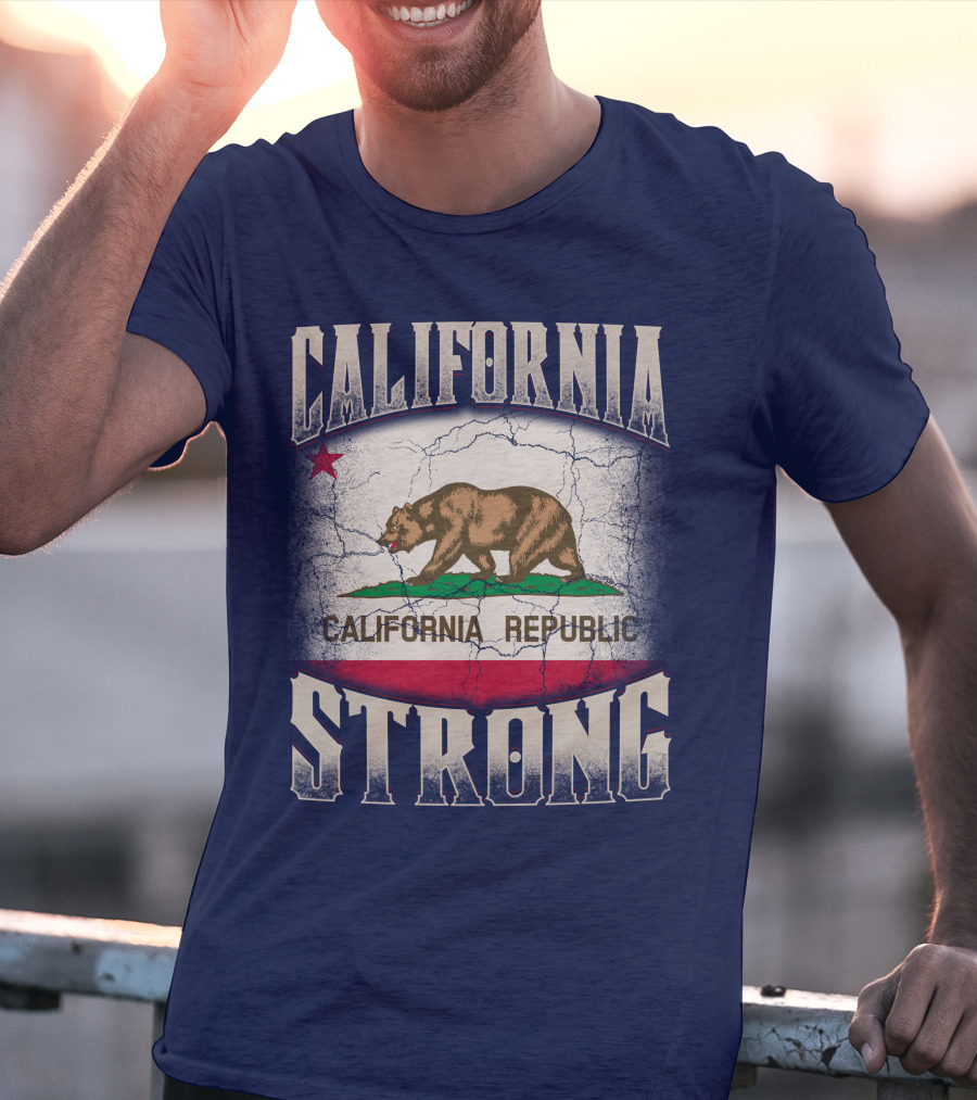 California Republic Strong Bear Flag T-Shirt