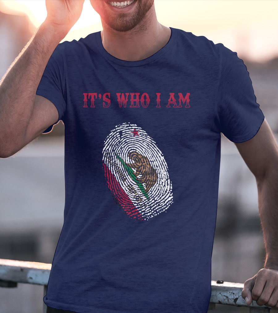 It's Who I Am Mexico Flag Fingerprint T-Shirt