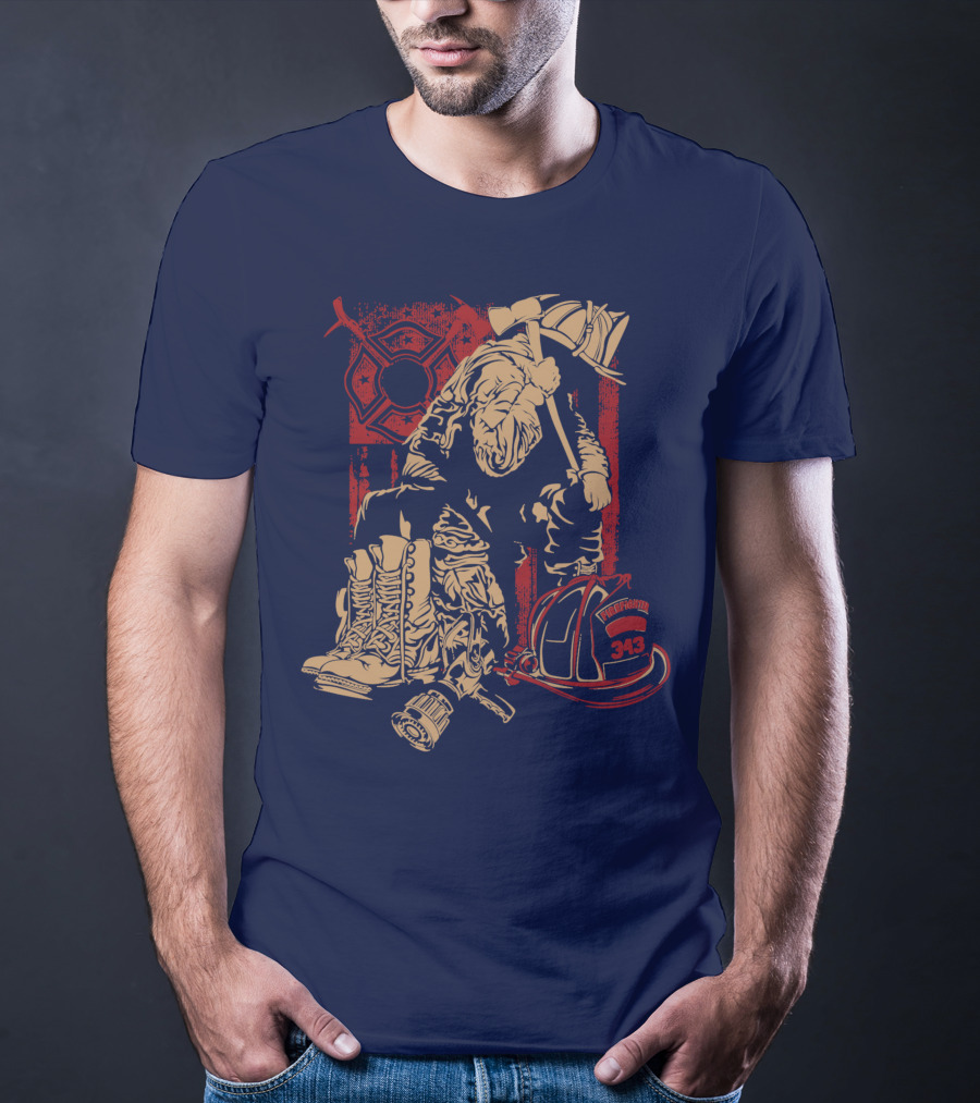 Firefighters Brotherhood Honor In Tradition And Valor 343 T-Shirt