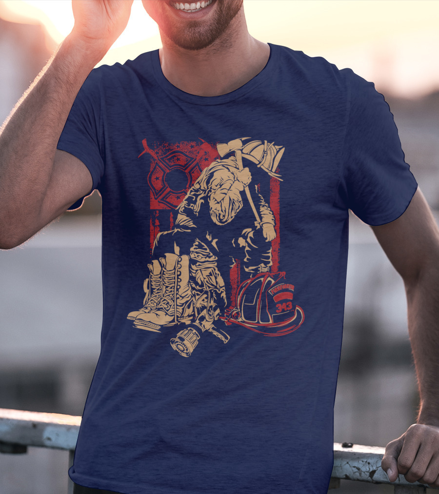 Firefighters Brotherhood Honor In Tradition And Valor 343 T-Shirt
