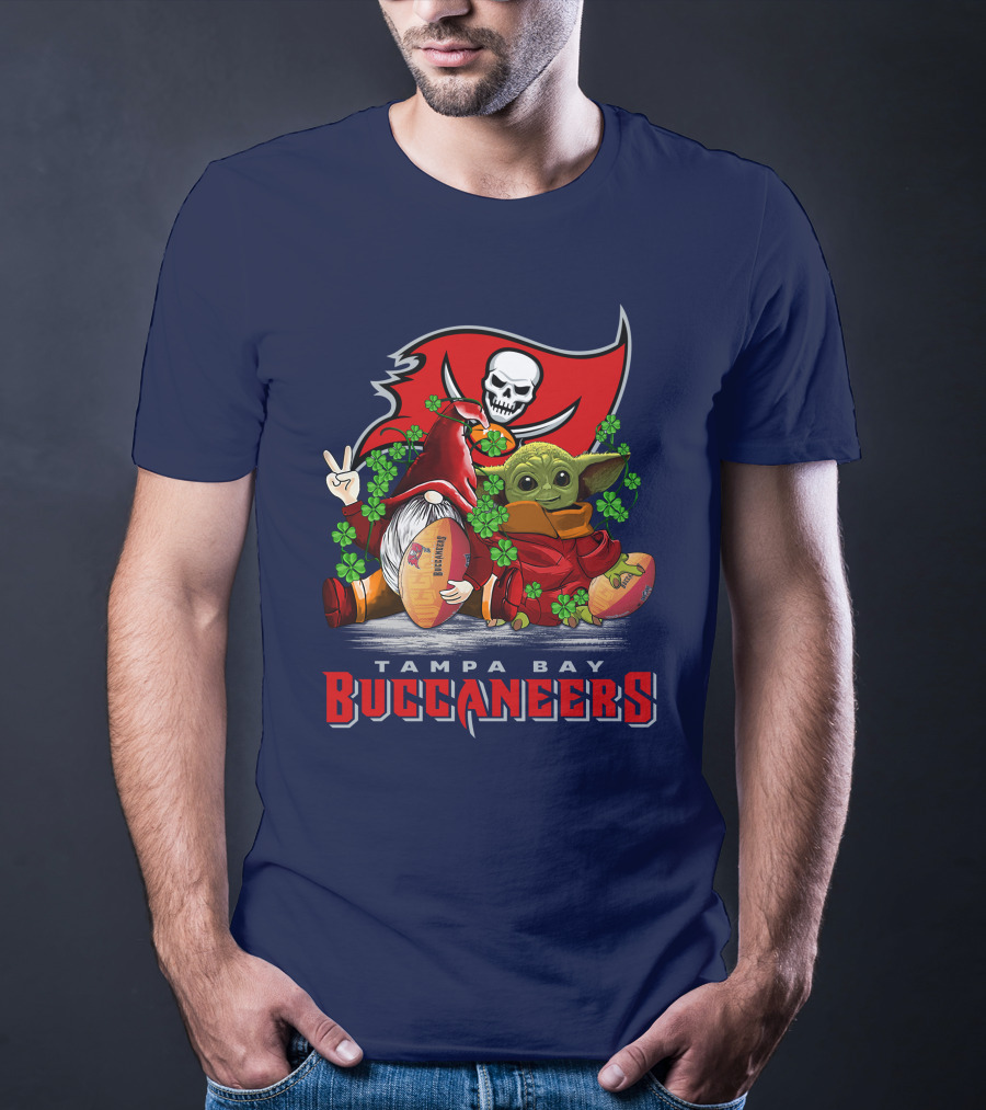 Tampa Bay Buccaneers Gnome And Baby Alien Football Peace T-Shirt
