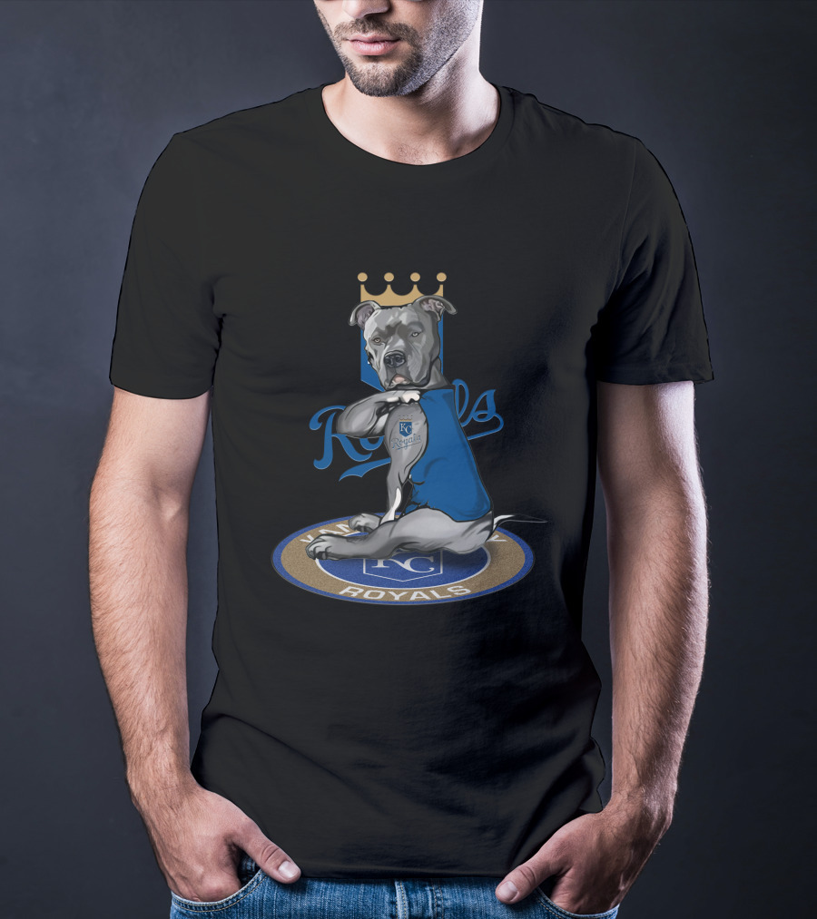 Kc Royals Dog With Crown T-Shirt