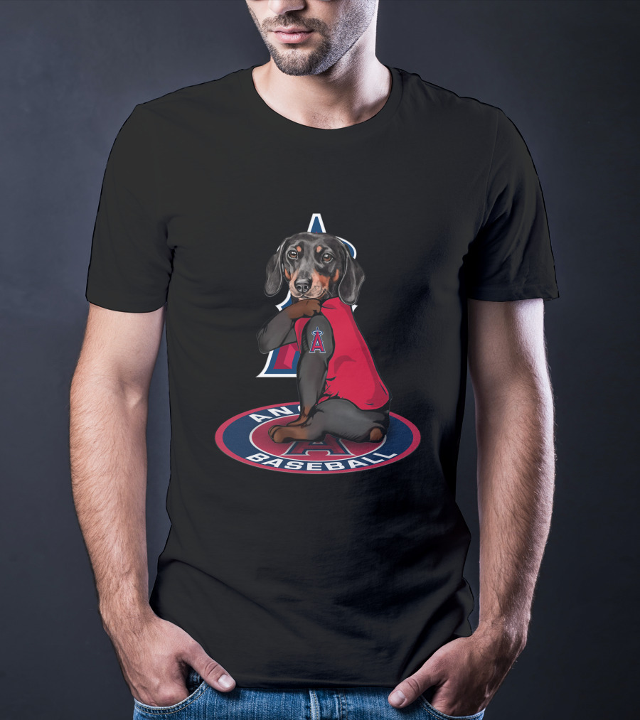 Los Angeles Angels Dachshund Dog T-Shirt