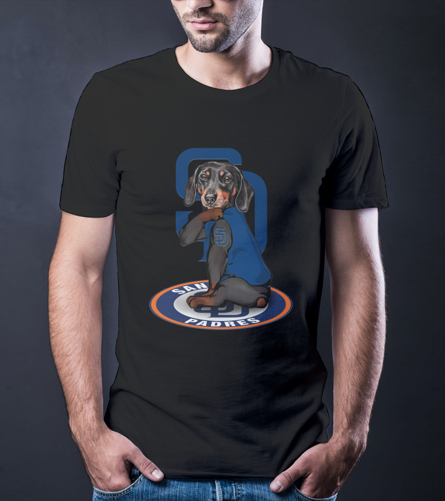 San Diego Padres 23 Dachshund Baseball Fan T-Shirt