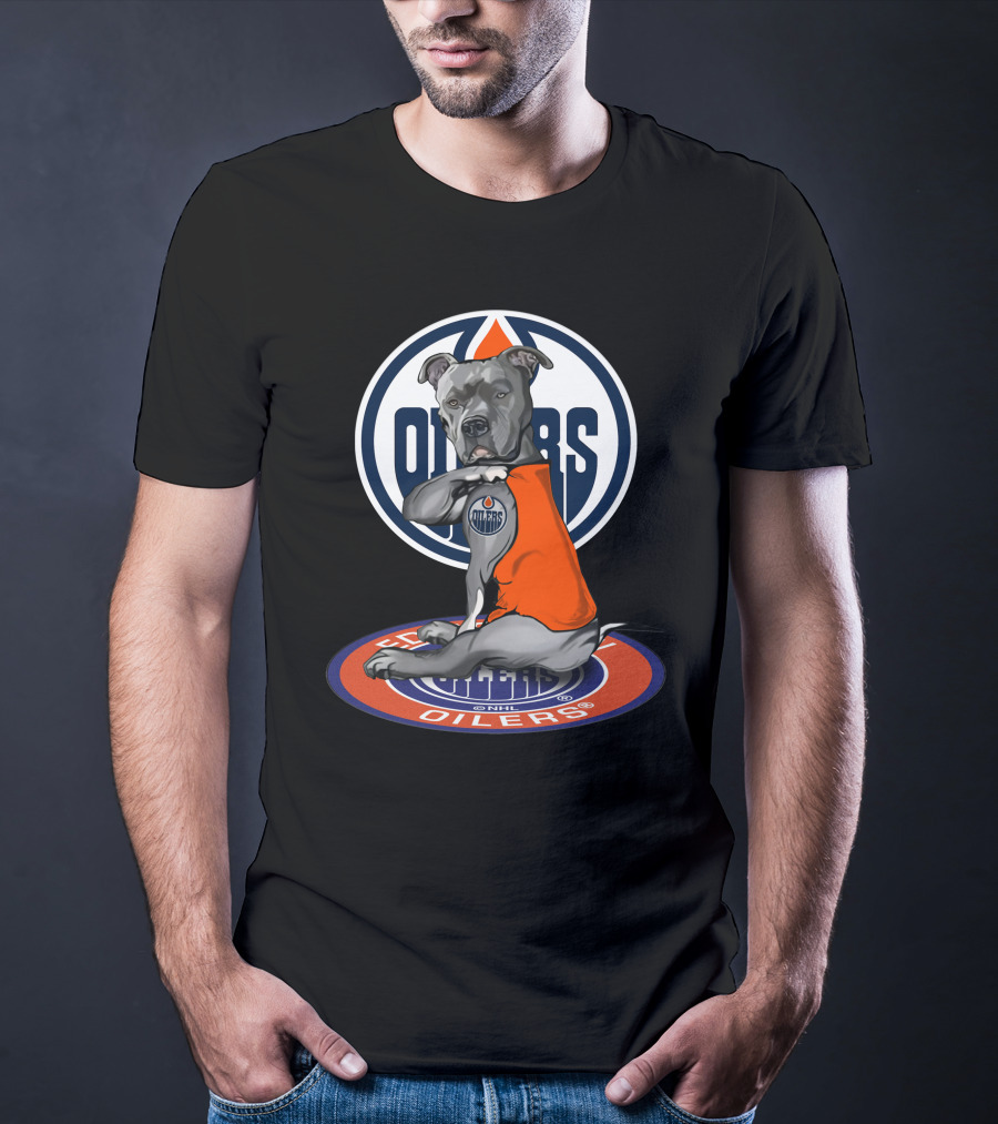 Edmonton Oilers Dog In Team Jersey T-Shirt