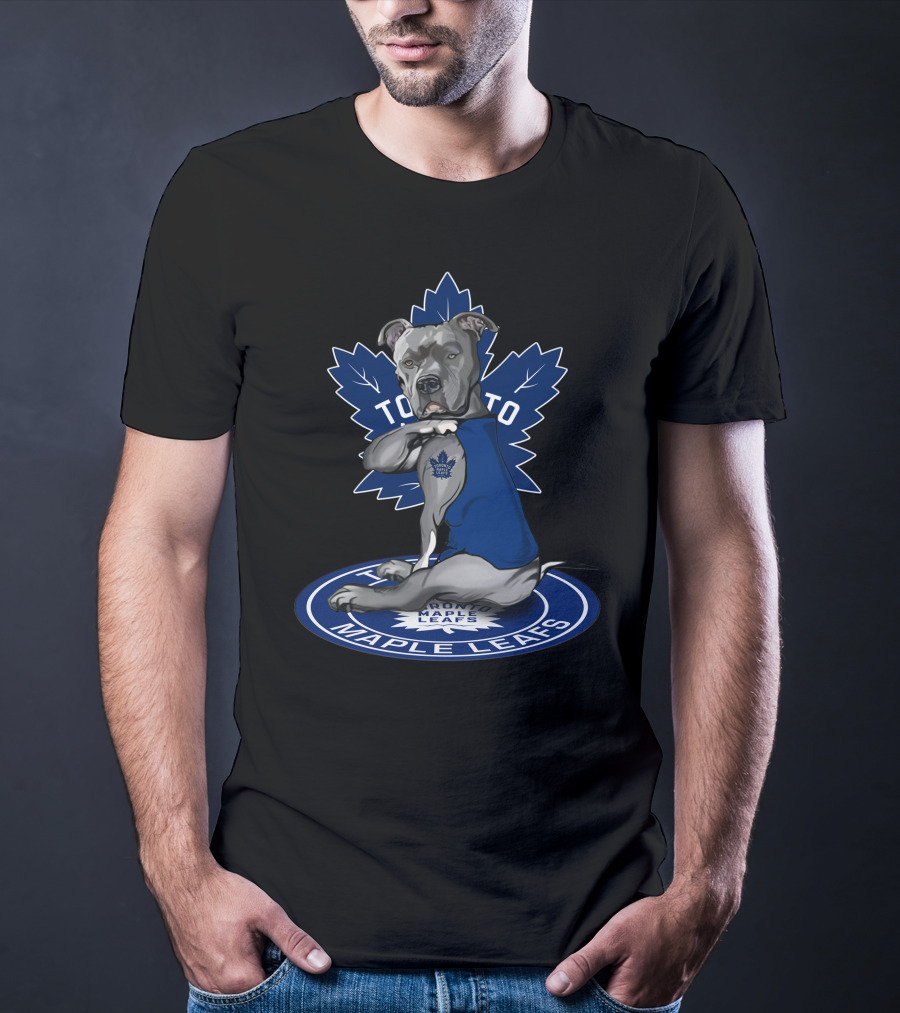 Toronto Maple Leafs Dog Mascot With Maple Leaf Emblem T-Shirt