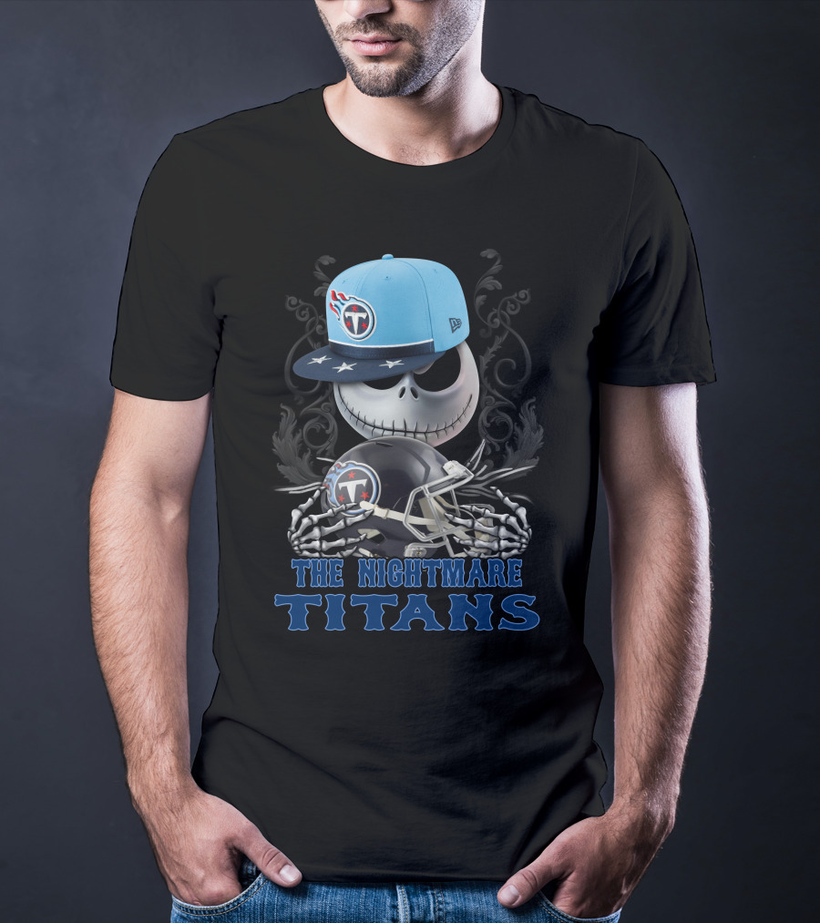 The Nightmare Titans Tennessee Titans Football Skeleton Helmets T-Shirt