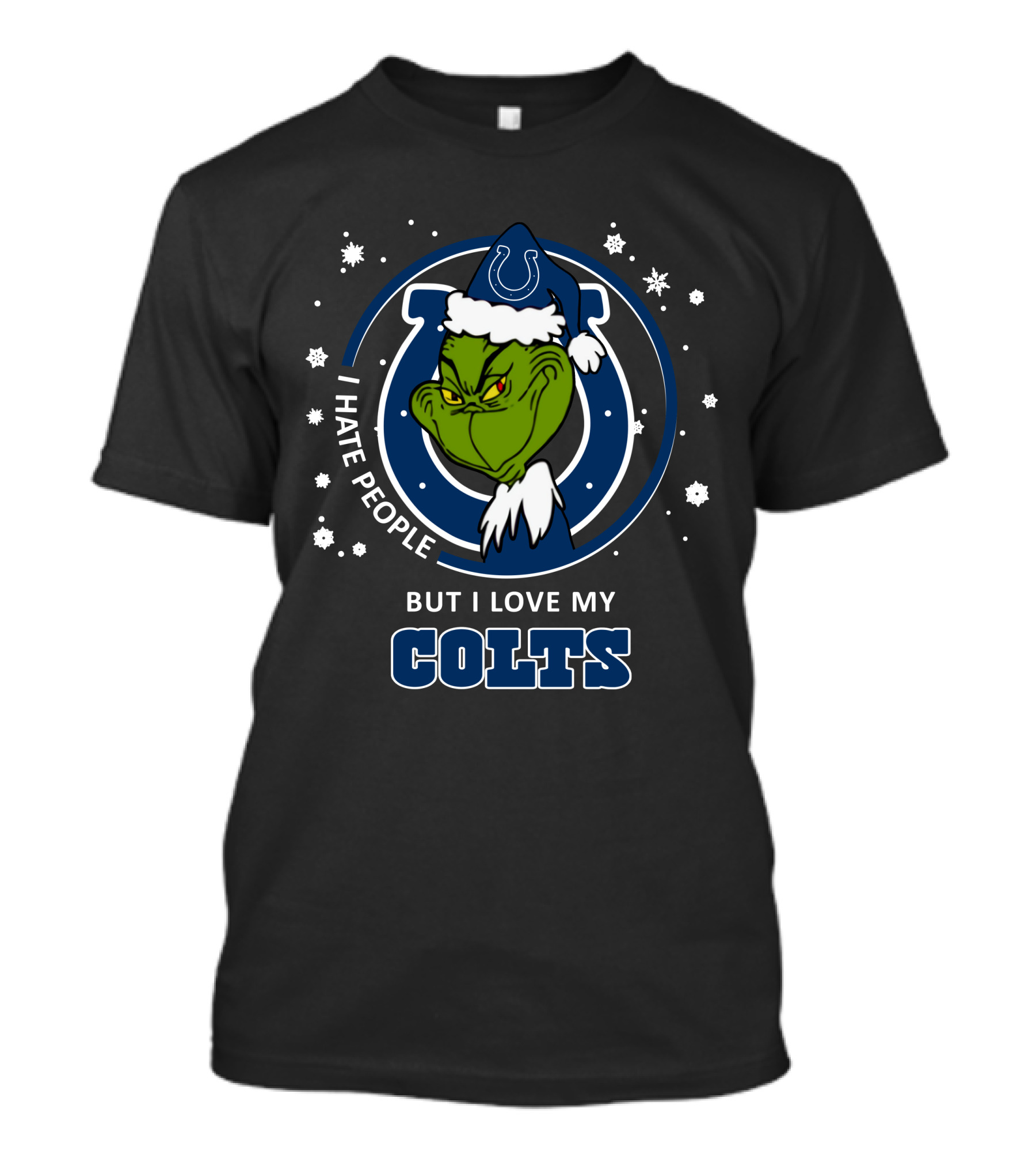 I Hate People But I Love My Colts Grinch Indianapolis Colts T-Shirt