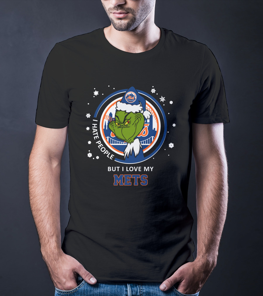 I Hate People But I Love My Mets Grinch New York Mets T-Shirt