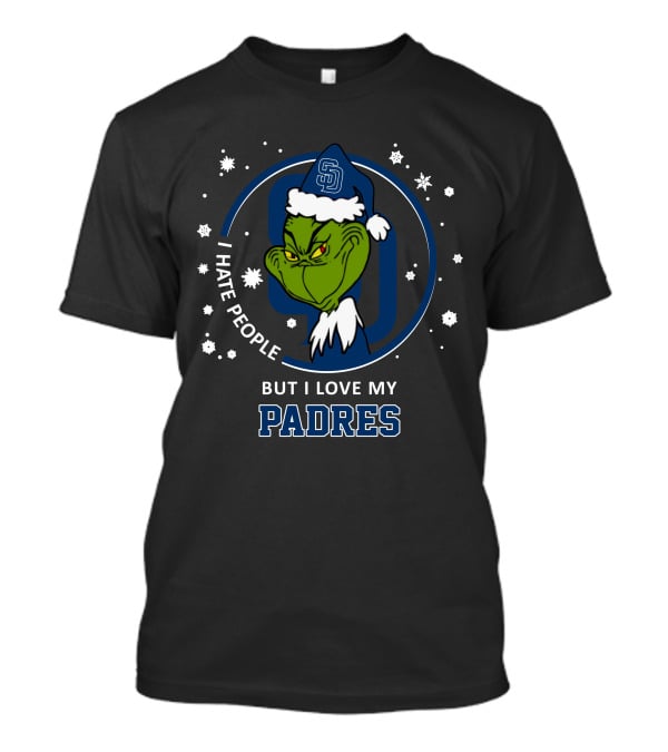 Grinch I Hate People But I Love My San Diego Padres T-Shirt