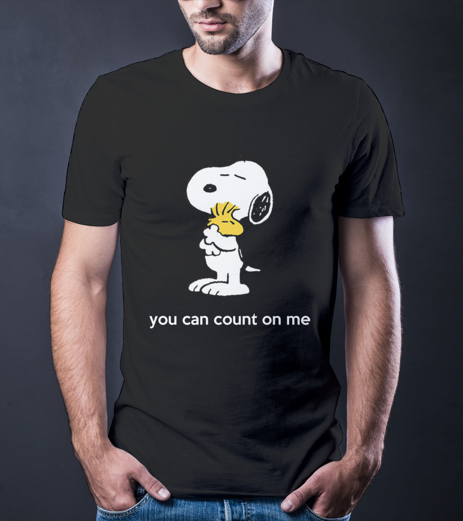 Snoopy And Woodstock You Can Count On Me Hug T-Shirt