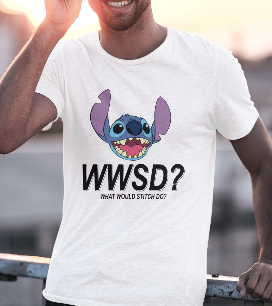 WWSD What Would Stitch Do Disney Lilo And Stitch Character T-Shirt