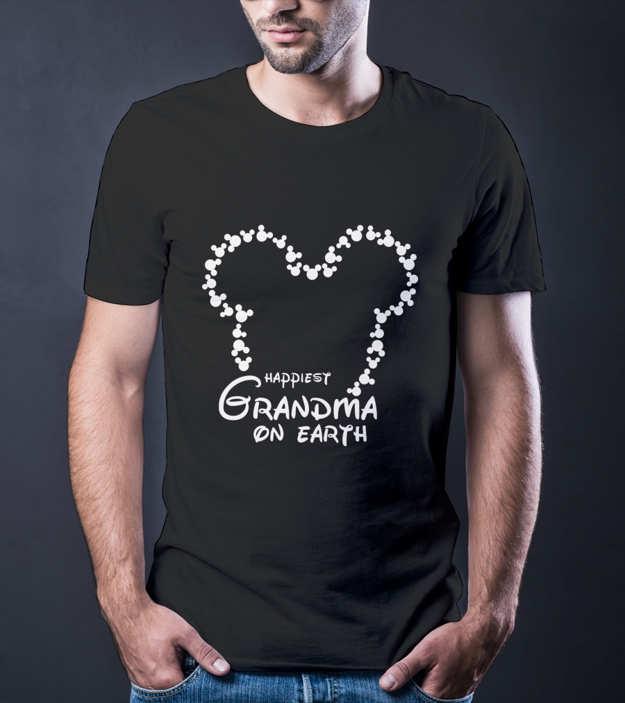 Happiest Grandma On Earth Mickey Head T-Shirt