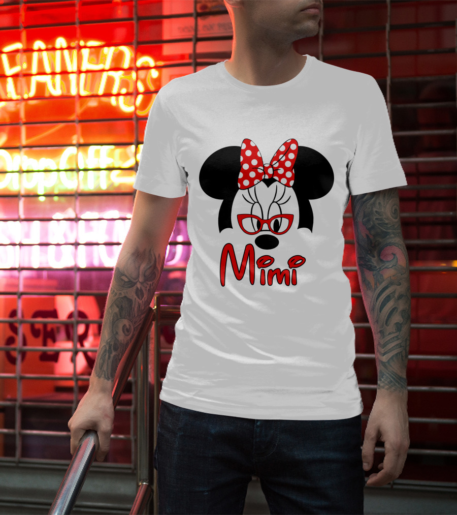Minnie Mimi Red Bow Glasses T-Shirt