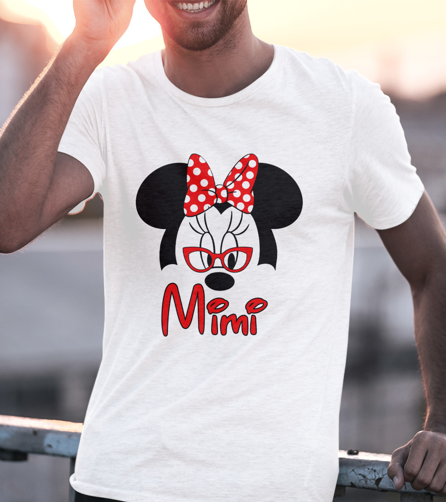 Minnie Mimi Red Bow Glasses T-Shirt