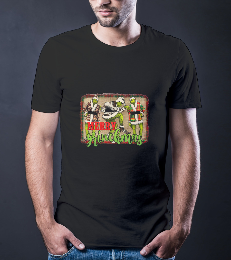 Merry Grinchmas Grinch In Festive Outfits T-Shirt