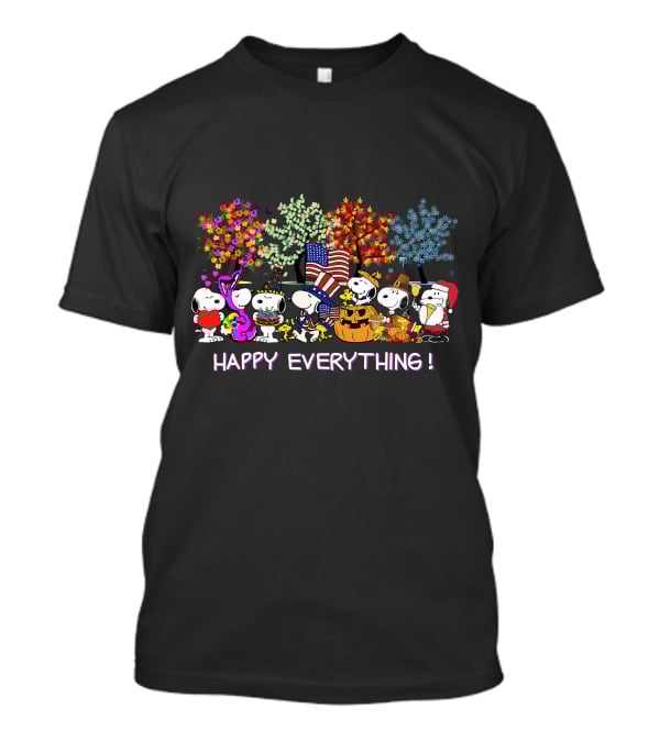 Happy Everything Snoopy Seasonal Celebrations T-Shirt